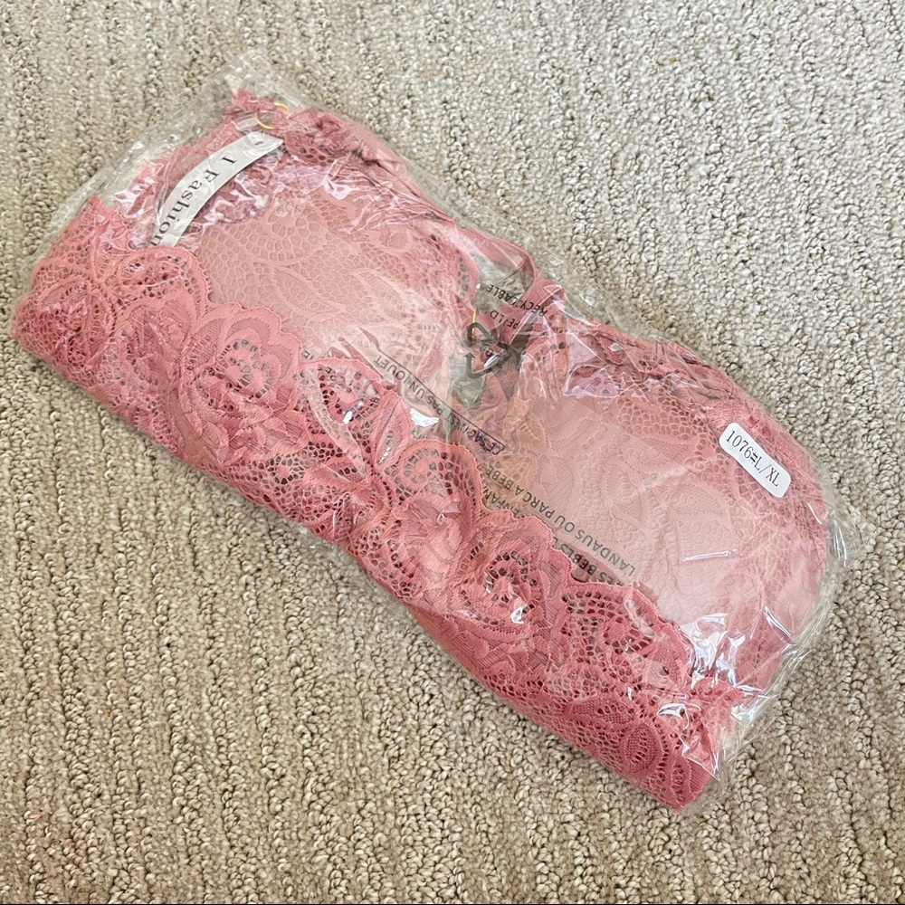 Rose Strappy Lace Bralette NWT S-XL - Picture 4 of 4